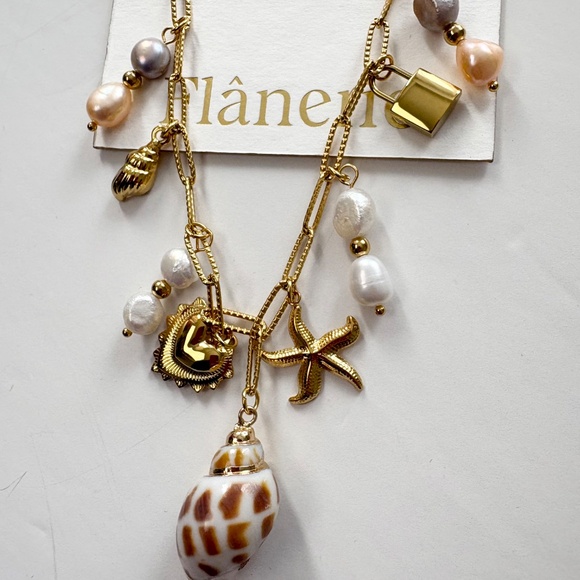 Flanerie Ophelia gold plated charm necklace - Picture 5 of 6